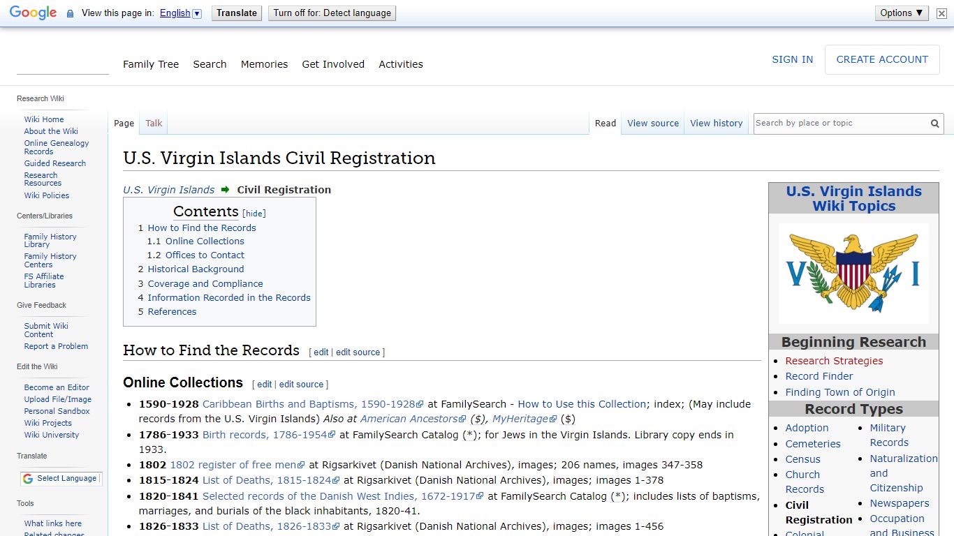 U.S. Virgin Islands Civil Registration • FamilySearch